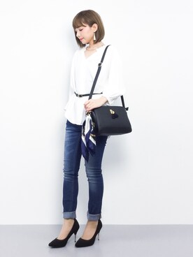 「Miminy Piminy（ミミニー ピミニー）のアイテム（シューズ）」を使った、ayumi  sato さん（レディース・155cm）の春コーディネート