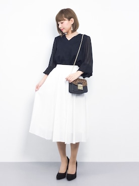 「Miminy Piminy（ミミニー ピミニー）のアイテム（シューズ）」を使った、ayumi  sato さん（レディース・155cm）の春コーディネート
