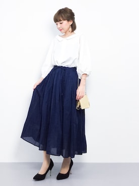 「Miminy Piminy（ミミニー ピミニー）のアイテム（シューズ）」を使った、ayumi  sato さん（レディース・155cm）の春コーディネート