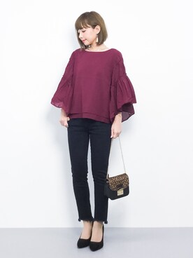 「Miminy Piminy（ミミニー ピミニー）のアイテム（シューズ）」を使った、ayumi  sato さん（レディース・155cm）の春コーディネート