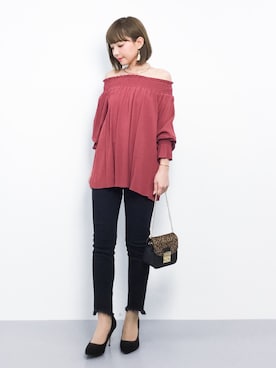 「Miminy Piminy（ミミニー ピミニー）のアイテム（シューズ）」を使った、ayumi  sato さん（レディース・155cm）の春コーディネート