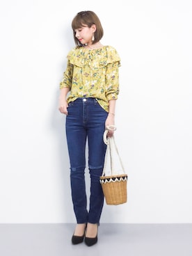 「Miminy Piminy（ミミニー ピミニー）のアイテム（シューズ）」を使った、ayumi  sato さん（レディース・155cm）の春コーディネート
