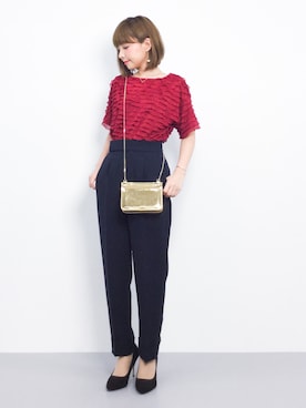「Miminy Piminy（ミミニー ピミニー）のアイテム（シューズ）」を使った、ayumi  sato さん（レディース・155cm）の春コーディネート