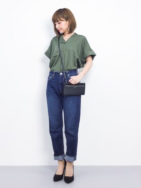 「Miminy Piminy（ミミニー ピミニー）のアイテム（シューズ）」を使った、ayumi  sato さん（レディース・155cm）の春コーディネート