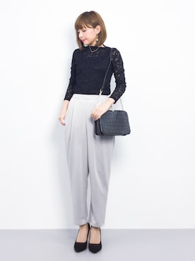 「Miminy Piminy（ミミニー ピミニー）のアイテム（シューズ）」を使った、ayumi  sato さん（レディース・155cm）の春コーディネート