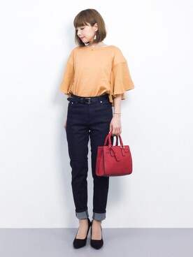 「Miminy Piminy（ミミニー ピミニー）のアイテム（シューズ）」を使った、ayumi  sato さん（レディース・155cm）の春コーディネート