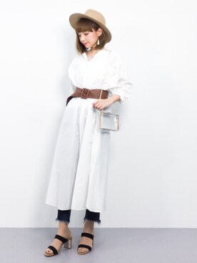 「abcdevol（エービーシーディーイーボル）のアイテム」を使った、ayumi  sato さん（レディース・155cm）の春コーディネート