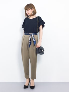 「Miminy Piminy（ミミニー ピミニー）のアイテム（シューズ）」を使った、ayumi  sato さん（レディース・155cm）の春コーディネート