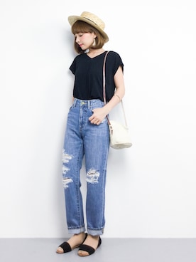 ayumi  sato さん（レディース・155cm）の夏コーディネート