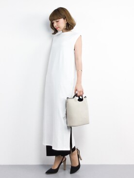 「Gem.（ジェム）のアイテム（バッグ）」を使った、ayumi  sato さん（レディース・155cm）の夏コーディネート