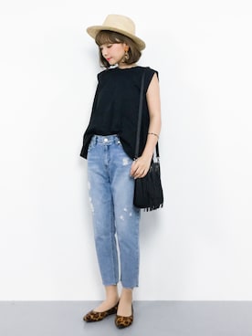 「Stephanie（ステファニエ）のアイテム」を使った、ayumi  sato さん（レディース・155cm）の夏コーディネート