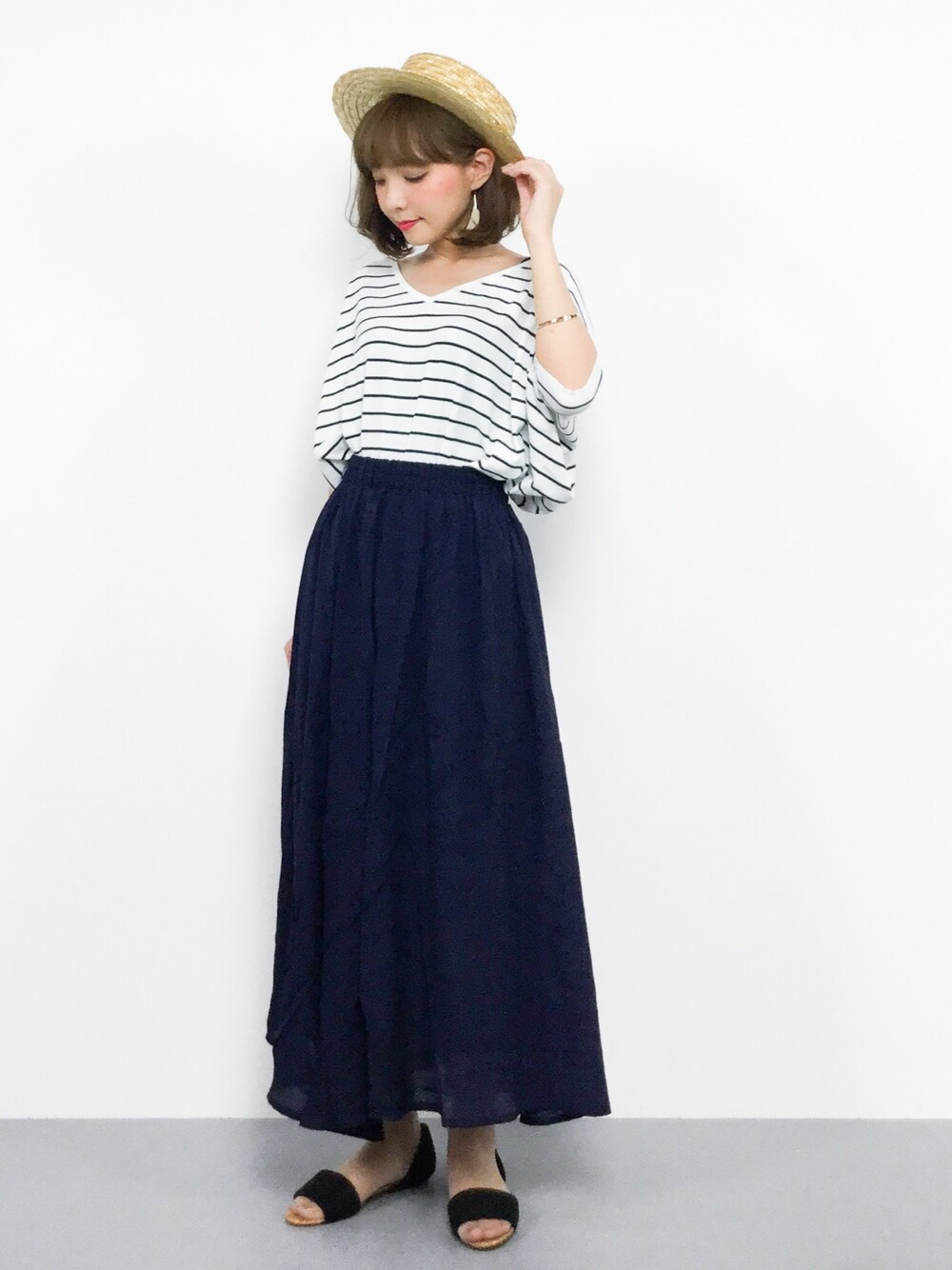 ayumi  sato さんの「リゾートカラースカート（natural couture）」を使ったコーディネート