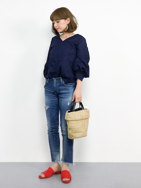 ayumi  sato さん（レディース・155cm）の夏コーディネート