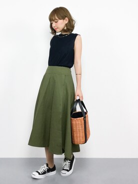 ayumi  sato さん（レディース・155cm）の夏コーディネート