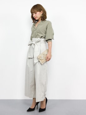 「Accessorize（アクセサライズ）のアイテム（クラッチバッグ）」を使った、ayumi  sato さん（レディース・155cm）の夏コーディネート