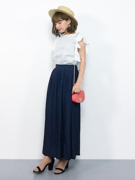 ayumi  sato さん（レディース・155cm）の夏コーディネート