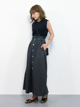 ayumi  sato さんの「デニムロングスカート」を使ったコーディネート