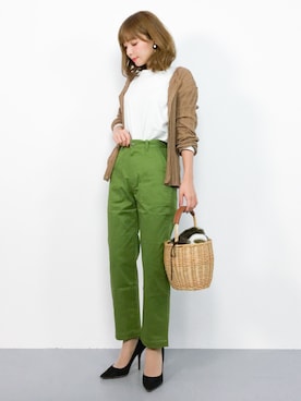 「カーキパンツ」｜ayumi  sato さん（レディース・155cm）の秋コーディネート