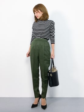 「カーキパンツ」｜ayumi  sato さん（レディース・155cm）の秋コーディネート