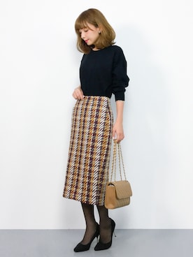 Khaju(カージュ)の「Khaju:チェックペンシルスカート◇(スカート Khaju(カージュ)の「Khaju:チェックペンシルスカート◇(スカート