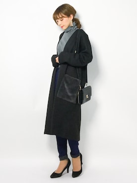 「coen（コーエン）のアイテム（パンツ）」を使った、ayumi  sato さん（レディース・155cm）の秋コーディネート