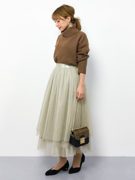 ayumi  sato さん（レディース・155cm）の冬コーディネート