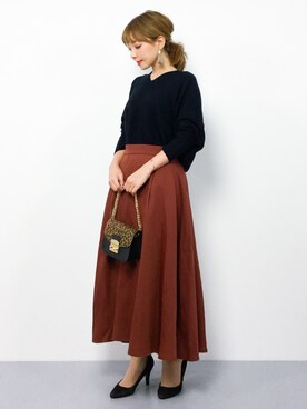 ayumi  sato さん（レディース・155cm）の冬コーディネート