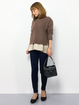 ayumi  sato さん（レディース・155cm）の冬コーディネート