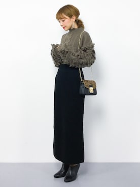 ayumi  sato さん（レディース・155cm）の冬コーディネート