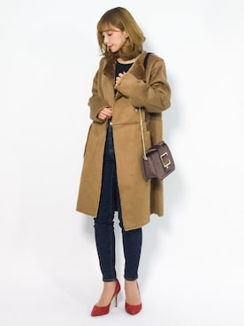 ayumi  sato さん（レディース・155cm）の冬コーディネート