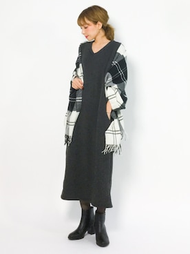 ayumi  sato さん（レディース・155cm）の冬コーディネート