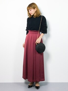 ayumi  sato さん（レディース・155cm）の冬コーディネート