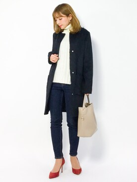 ayumi  sato さん（レディース・155cm）の冬コーディネート