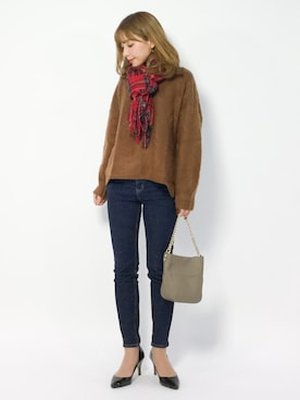 ayumi  sato さん（レディース・155cm）の冬コーディネート