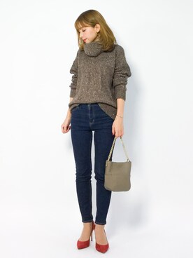 ayumi  sato さん（レディース・155cm）の冬コーディネート