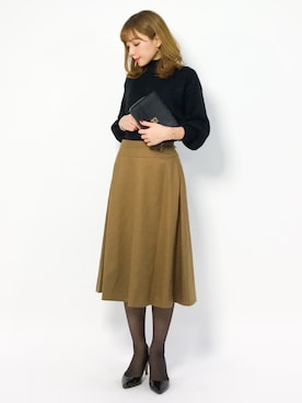 ayumi  sato さん（レディース・155cm）の冬コーディネート