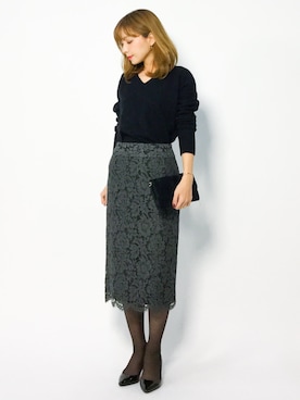 ayumi  sato さん（レディース・155cm）の冬コーディネート