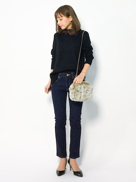 ayumi  sato さん（レディース・155cm）の冬コーディネート