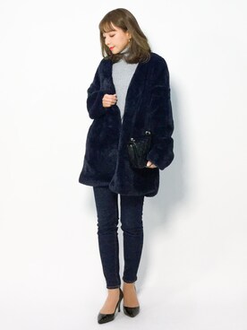 ayumi  sato さん（レディース・155cm）の冬コーディネート