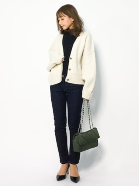 「LA ROCCA（ラロッカ）のアイテム（バッグ）」を使った、ayumi  sato さん（レディース・155cm）の冬コーディネート