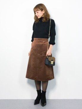 ayumi  sato さん（レディース・155cm）の冬コーディネート