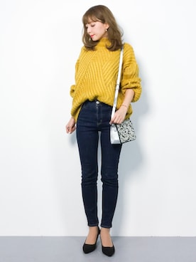 ayumi  sato さん（レディース・155cm）の冬コーディネート