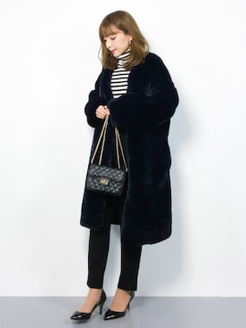 ayumi  sato さん（レディース・155cm）の冬コーディネート