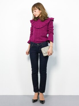 ayumi  sato さん（レディース・155cm）の冬コーディネート