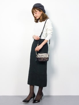 ayumi  sato さん（レディース・155cm）の冬コーディネート