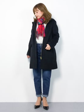 ayumi  sato さん（レディース・155cm）の冬コーディネート