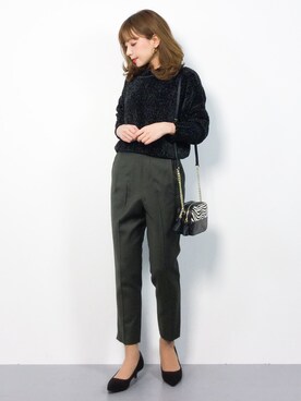 ayumi  sato さん（レディース・155cm）の冬コーディネート