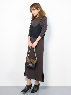 ayumi  sato さん（レディース・155cm）の冬コーディネート