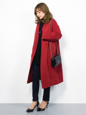 ayumi  sato さん（レディース・155cm）の冬コーディネート