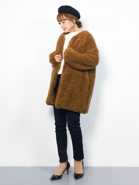 ayumi  sato さん（レディース・155cm）の冬コーディネート